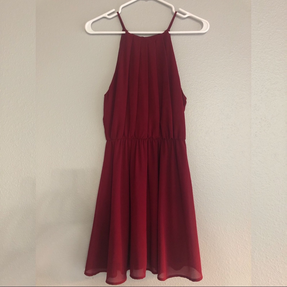 Dark pink chiffon dress